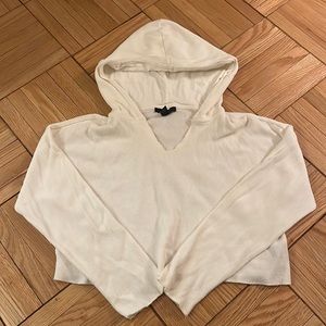 Cropped Waffle Hoodie